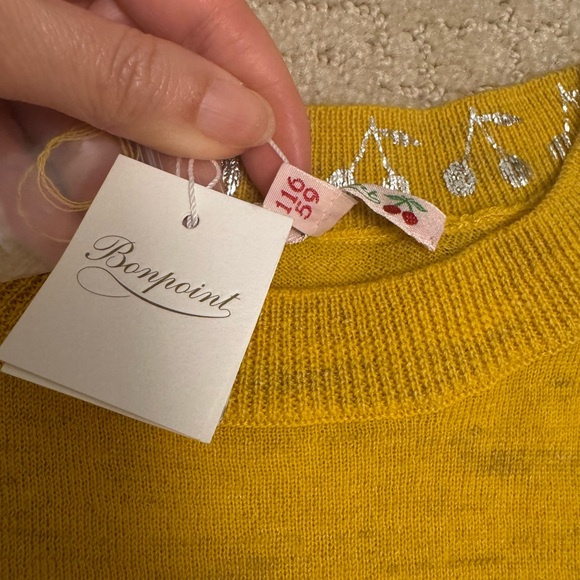 Bonpoint Yellow Sweater with Tag in size 6 - Picture 3 of 5